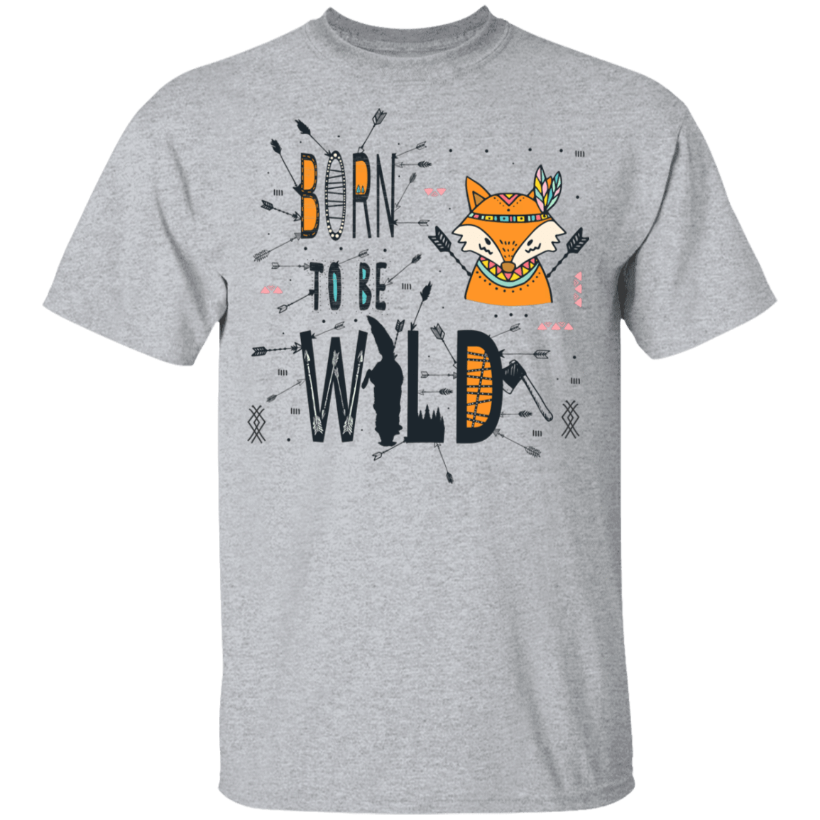 T-Shirts Sport Grey / YXS Born To Be Wild Fox Youth T-Shirt