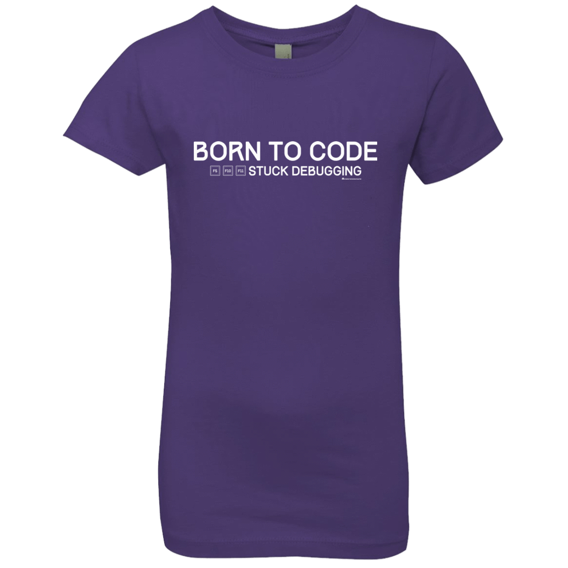 T-Shirts Purple Rush / YXS Born To Code Stuck Debugging Girls Premium T-Shirt