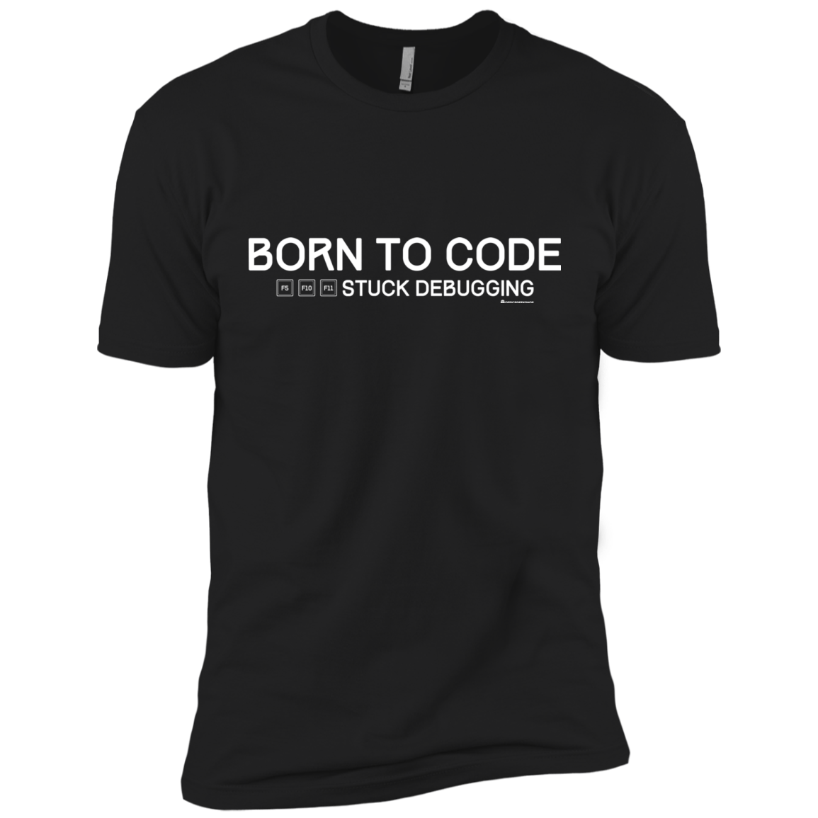 T-Shirts Black / X-Small Born To Code Stuck Debugging Men's Premium T-Shirt