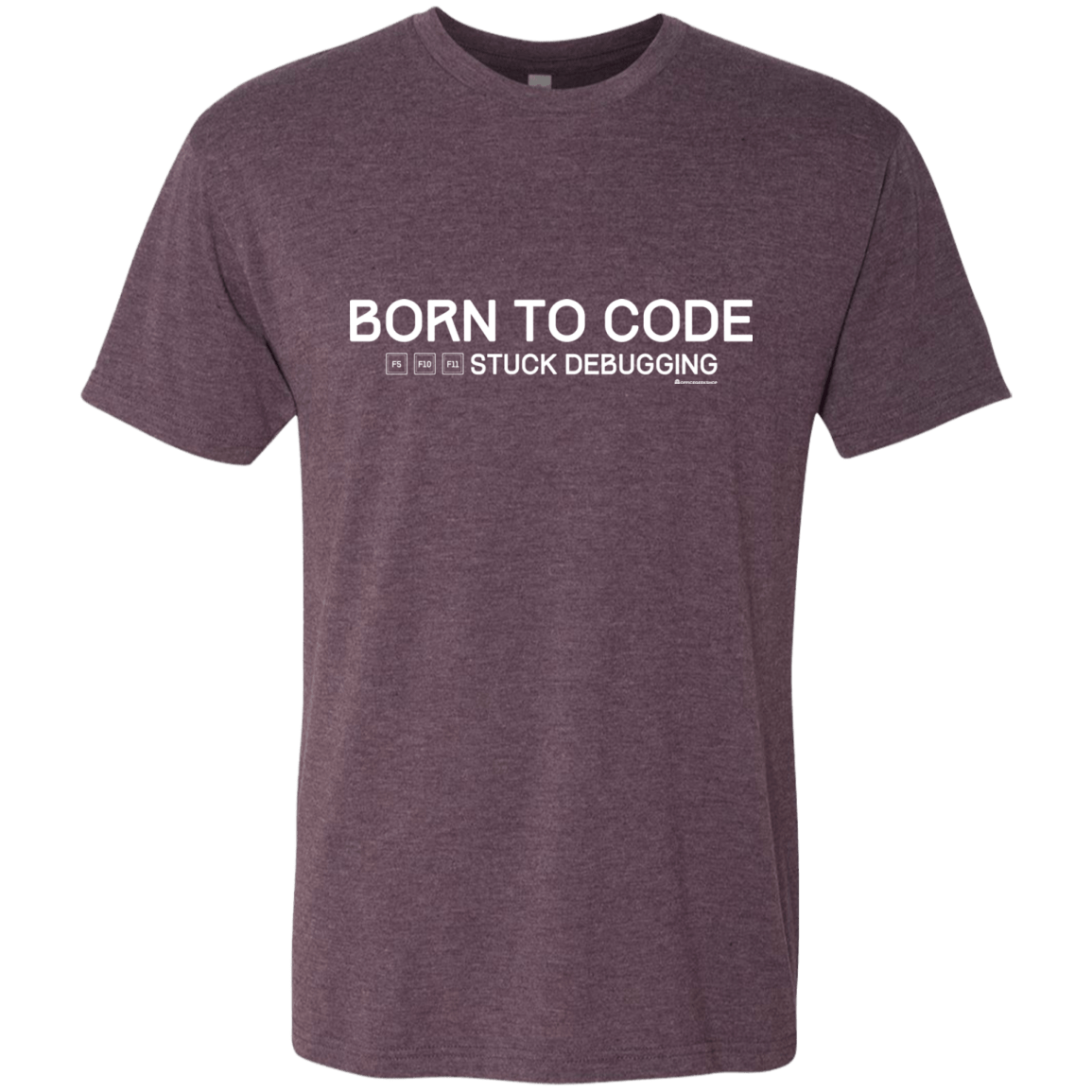 T-Shirts Vintage Purple / Small Born To Code Stuck Debugging Men's Triblend T-Shirt