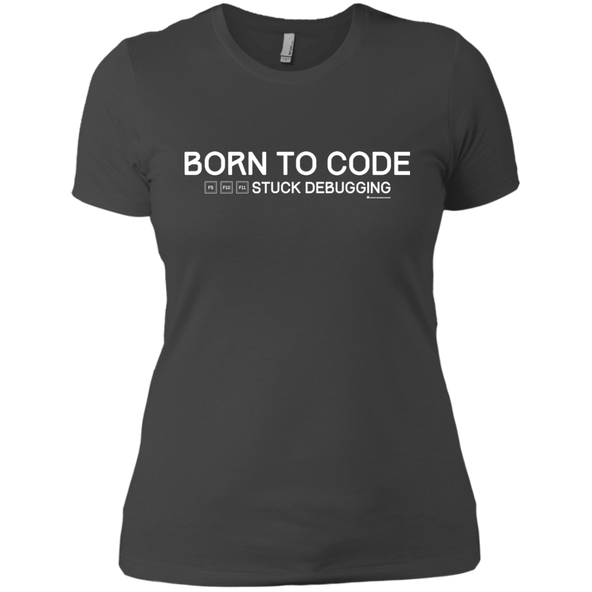 T-Shirts Heavy Metal / X-Small Born To Code Stuck Debugging Women's Premium T-Shirt