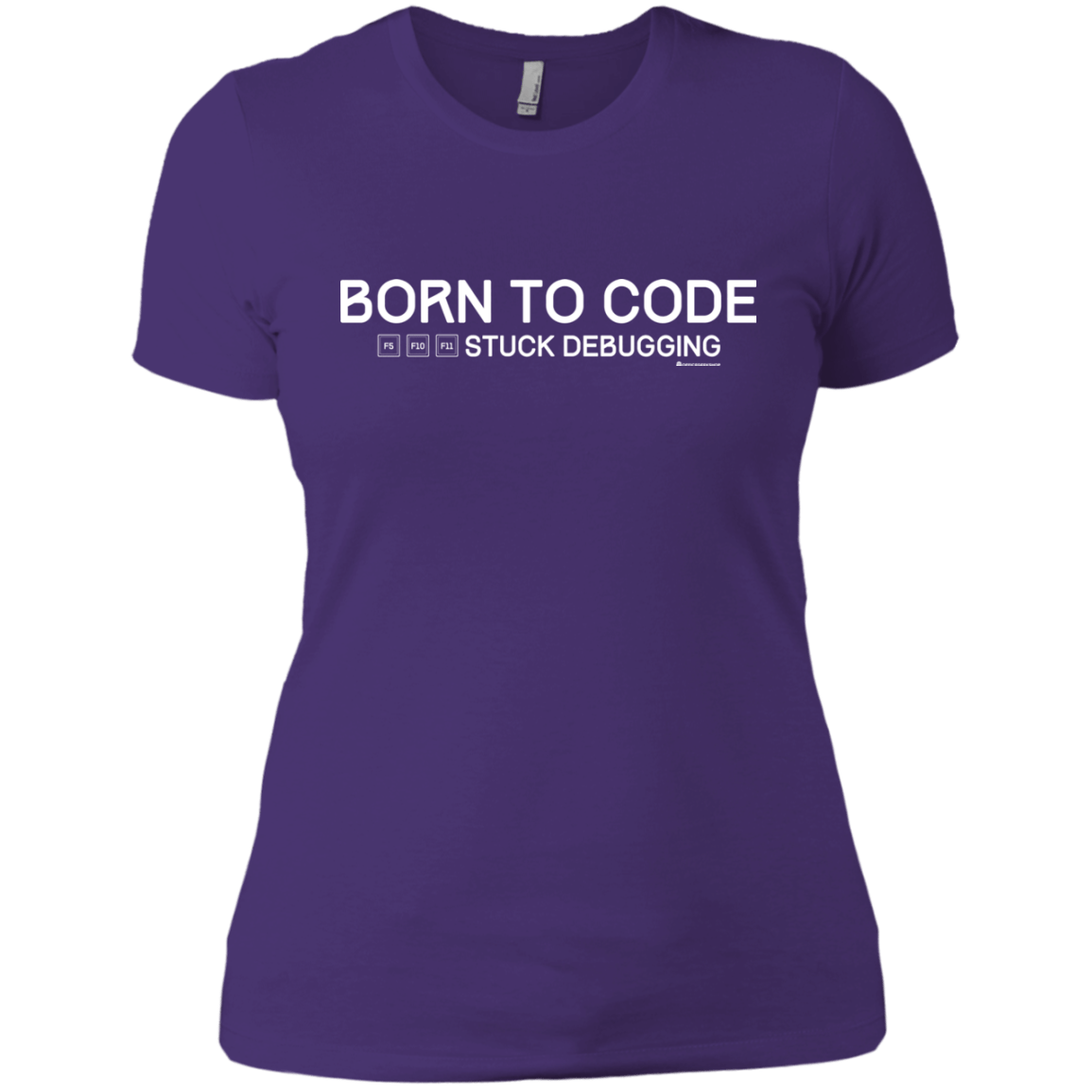 T-Shirts Purple Rush/ / X-Small Born To Code Stuck Debugging Women's Premium T-Shirt