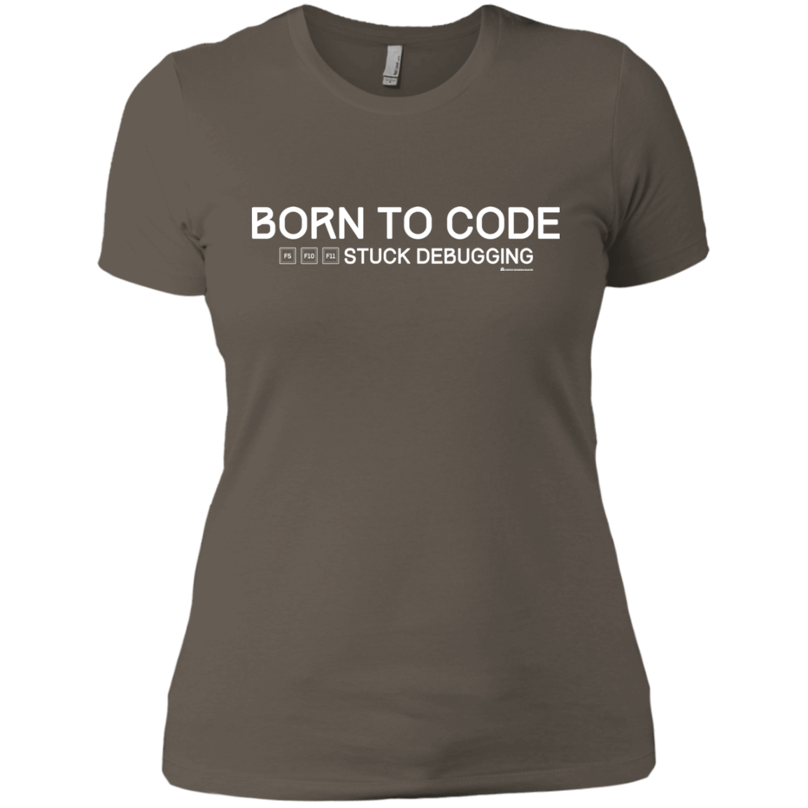 T-Shirts Warm Grey / X-Small Born To Code Stuck Debugging Women's Premium T-Shirt