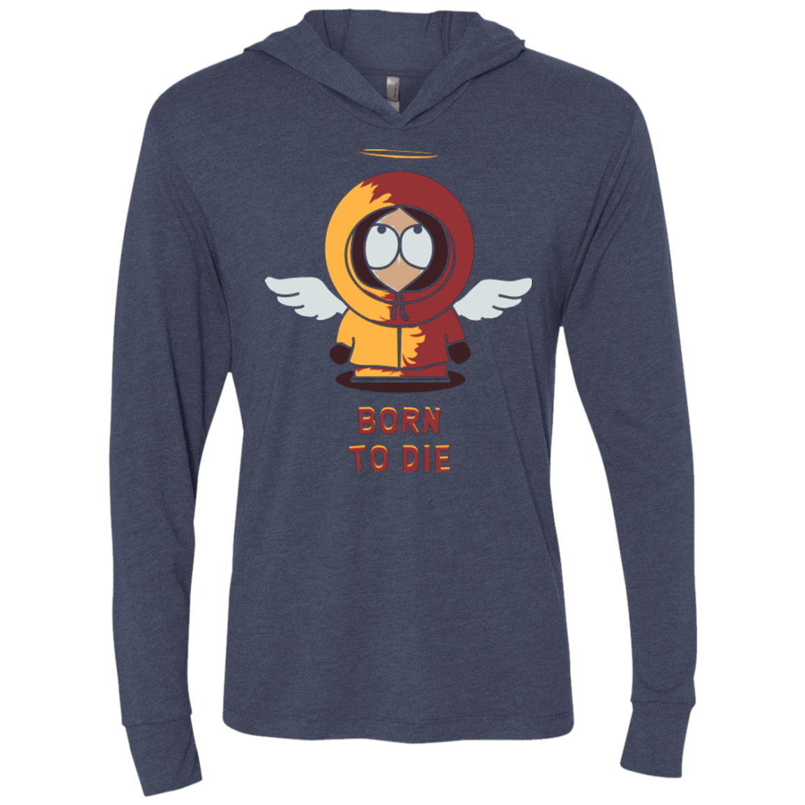 T-Shirts Vintage Navy / X-Small BORN TO DIE Triblend Long Sleeve Hoodie Tee