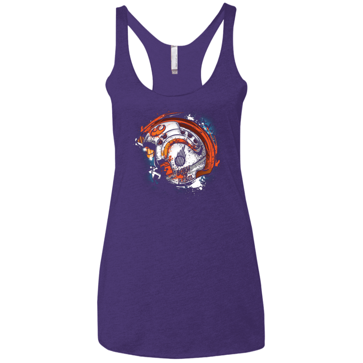 T-Shirts Purple / X-Small Born to Rebel Women's Triblend Racerback Tank