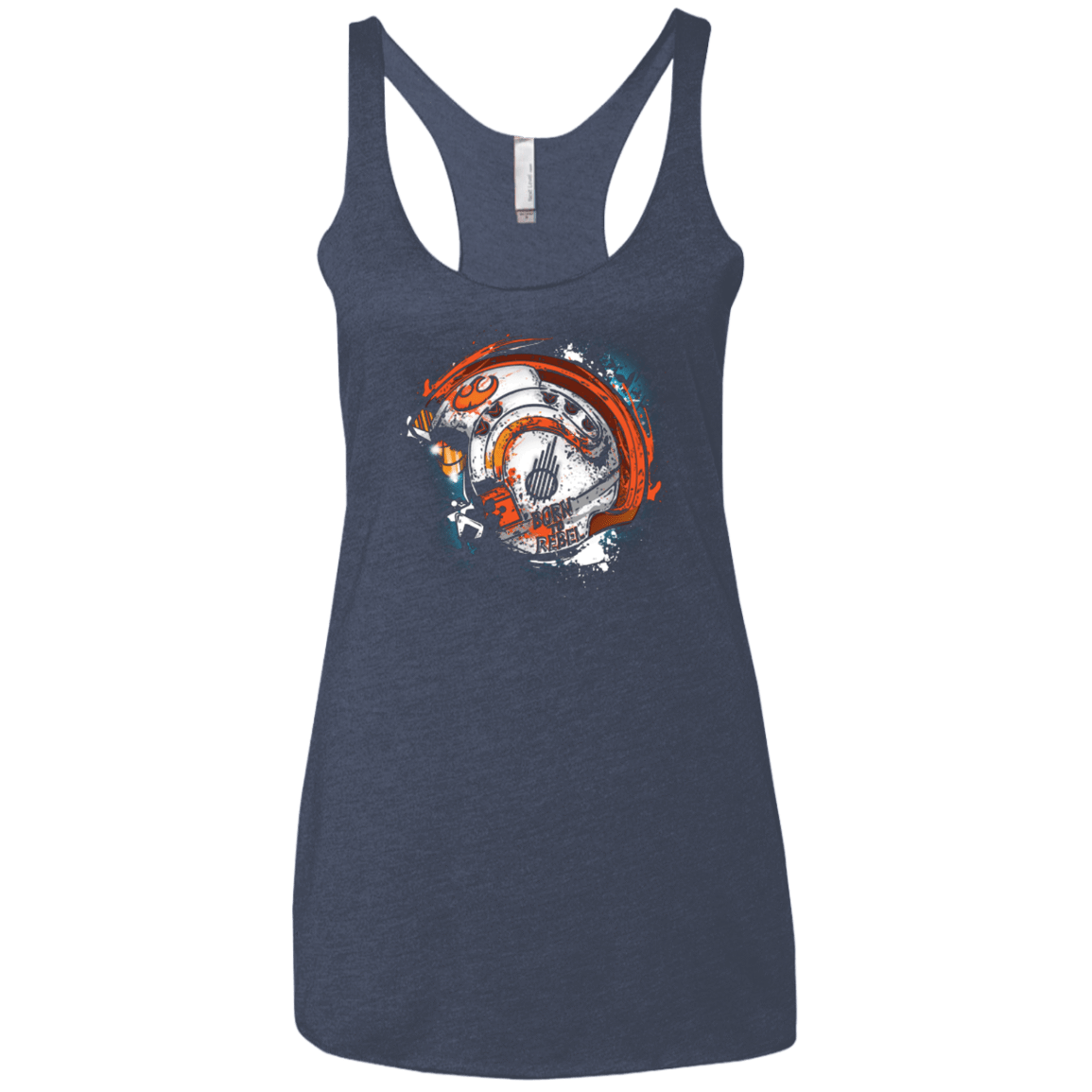 T-Shirts Vintage Navy / X-Small Born to Rebel Women's Triblend Racerback Tank