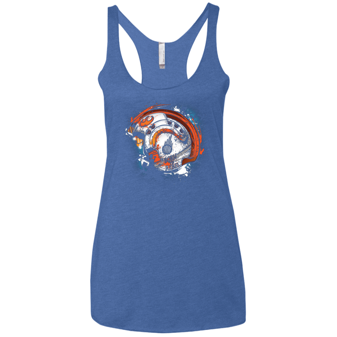 T-Shirts Vintage Royal / X-Small Born to Rebel Women's Triblend Racerback Tank