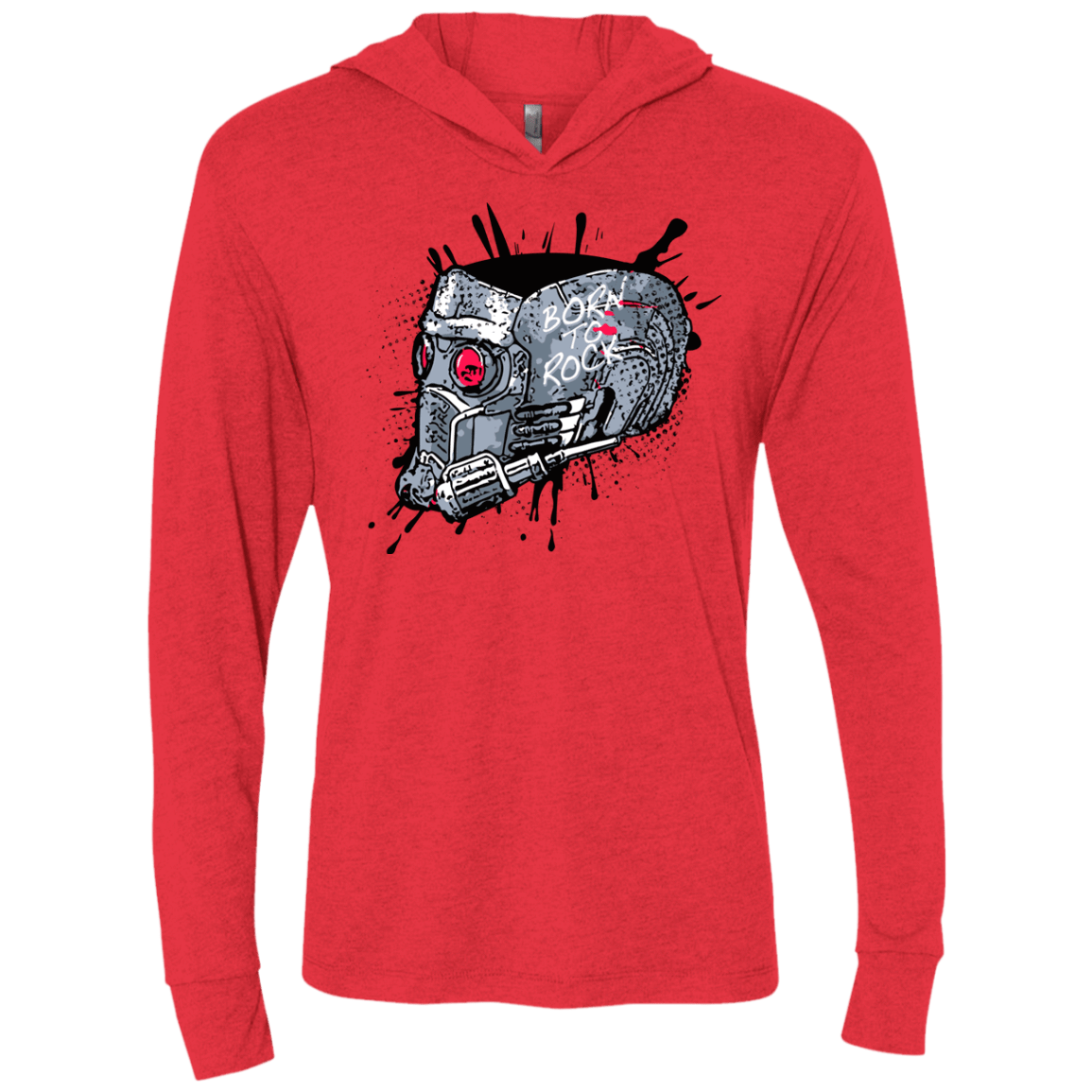 T-Shirts Vintage Red / X-Small Born to Rock Triblend Long Sleeve Hoodie Tee