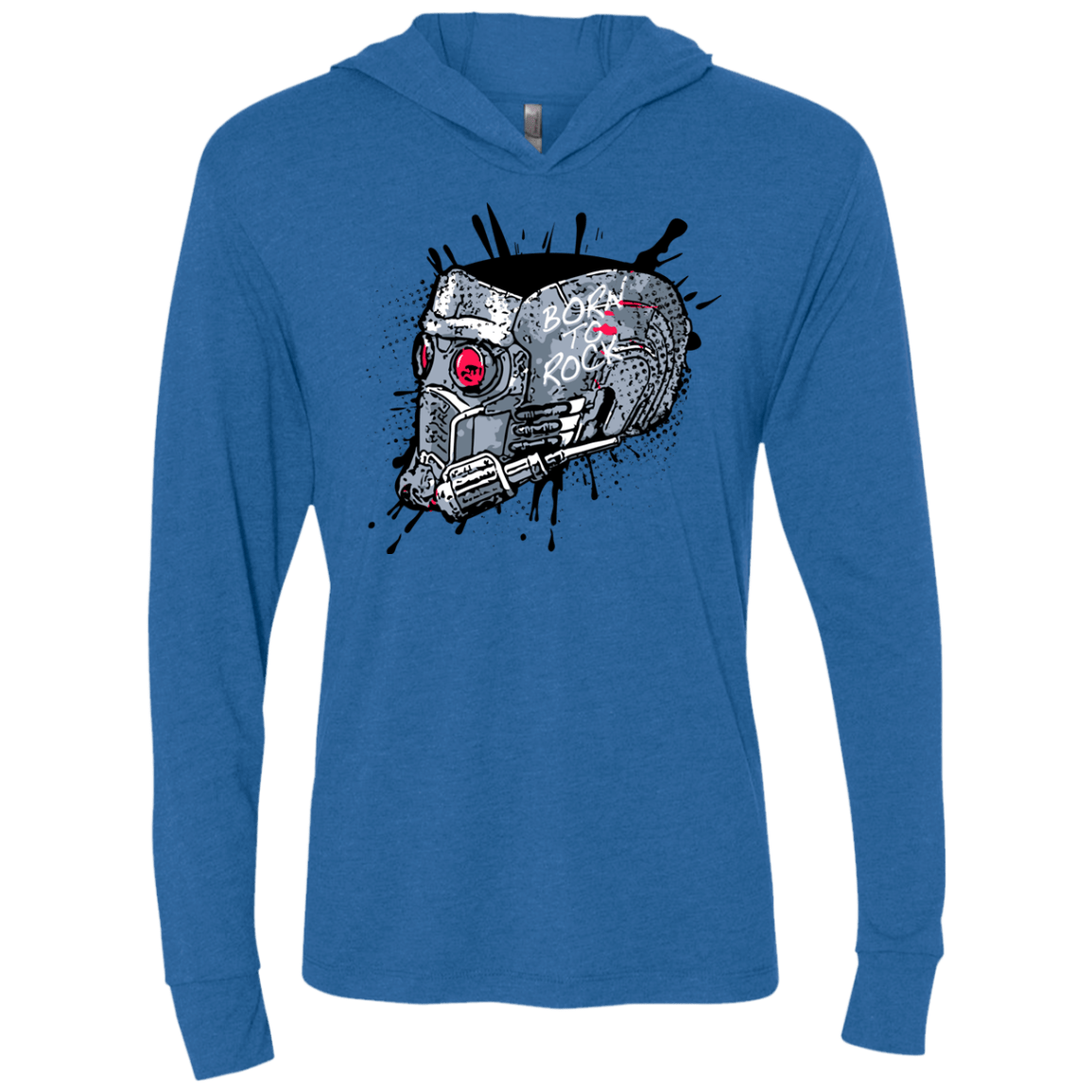 T-Shirts Vintage Royal / X-Small Born to Rock Triblend Long Sleeve Hoodie Tee