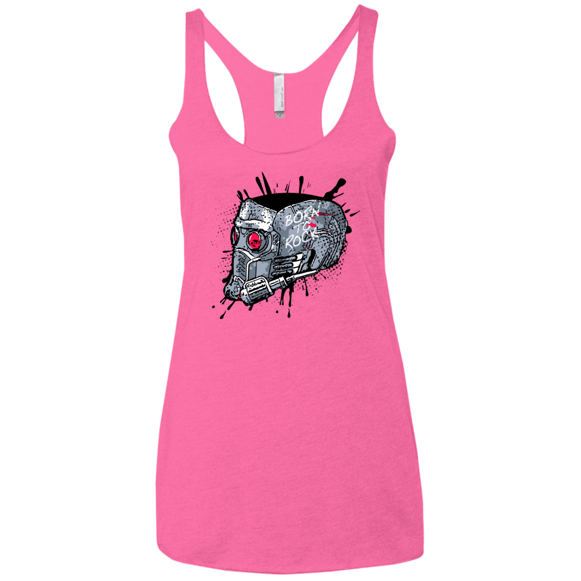 T-Shirts Vintage Pink / X-Small Born to Rock Women's Triblend Racerback Tank