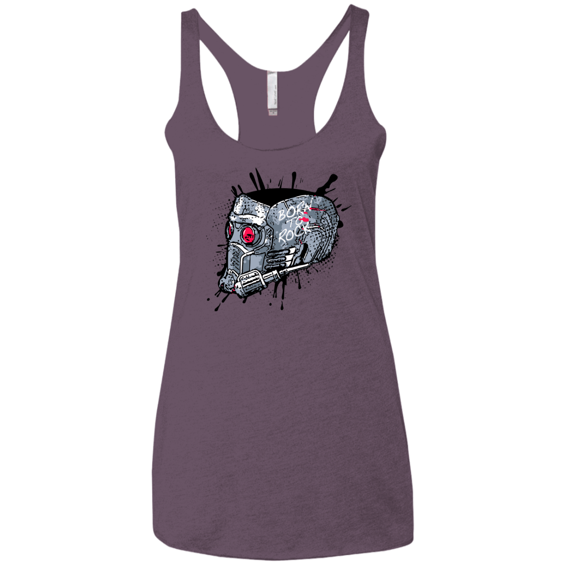 T-Shirts Vintage Purple / X-Small Born to Rock Women's Triblend Racerback Tank