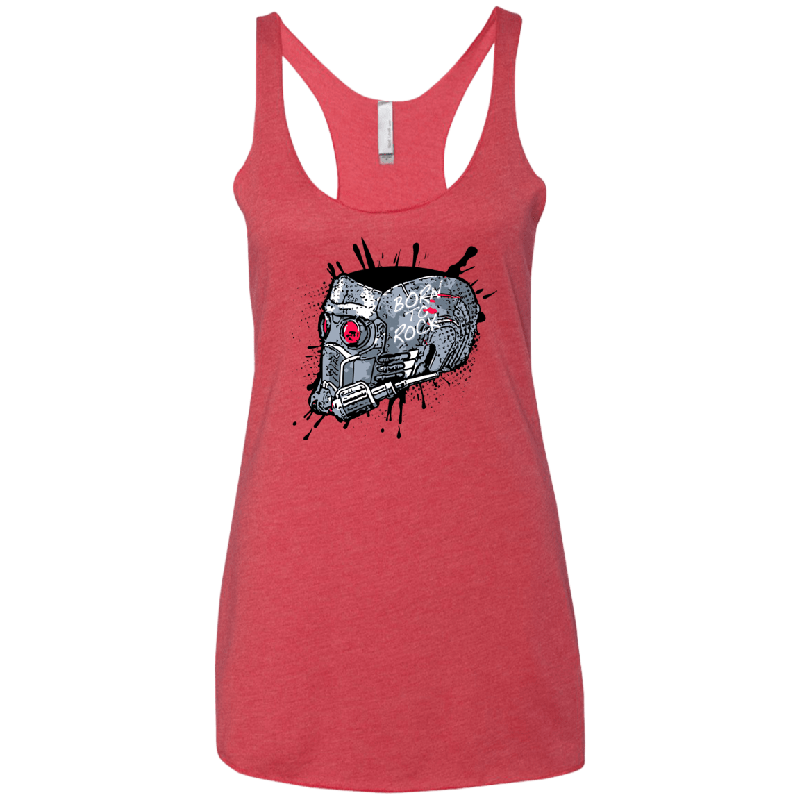 T-Shirts Vintage Red / X-Small Born to Rock Women's Triblend Racerback Tank