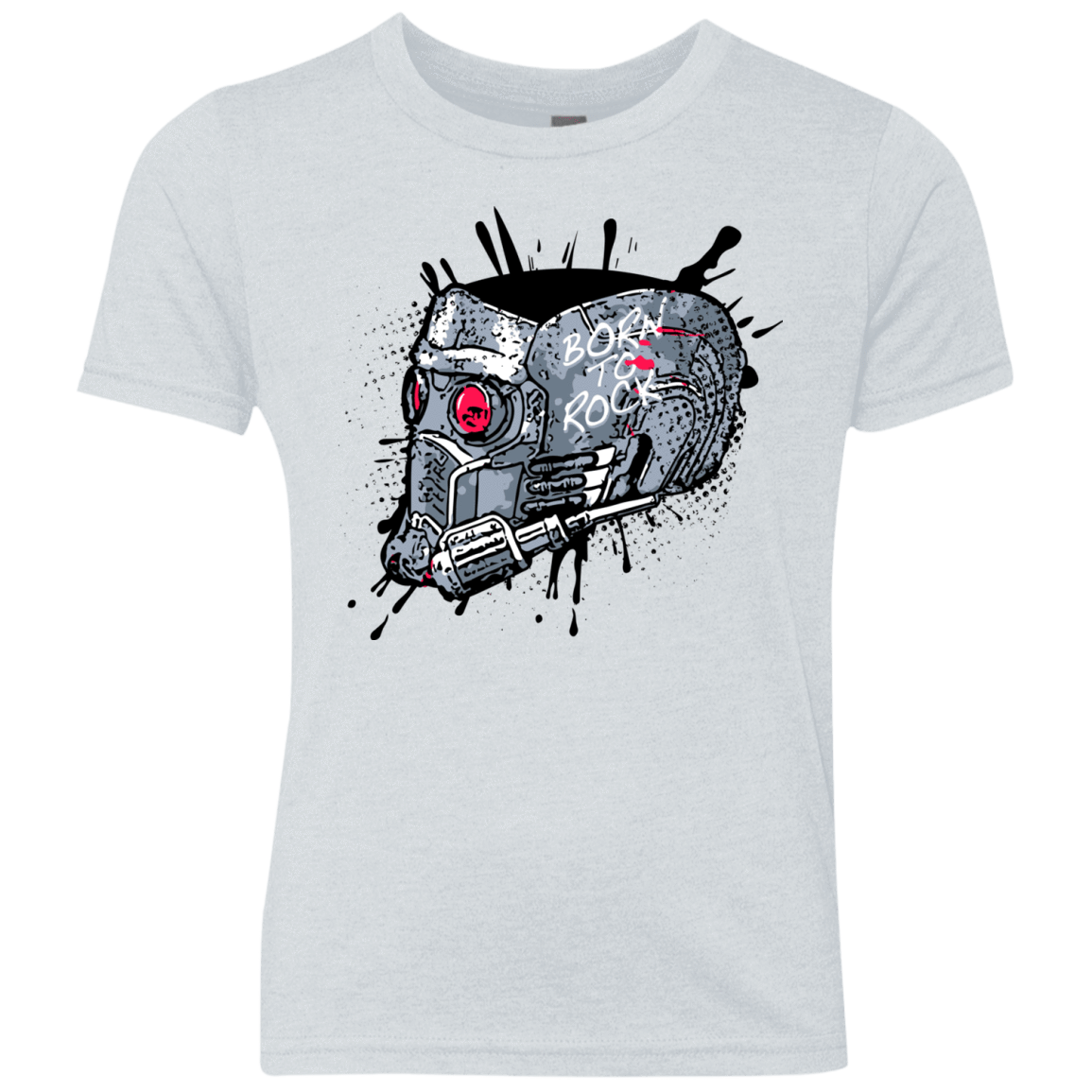 T-Shirts Heather White / YXS Born to Rock Youth Triblend T-Shirt