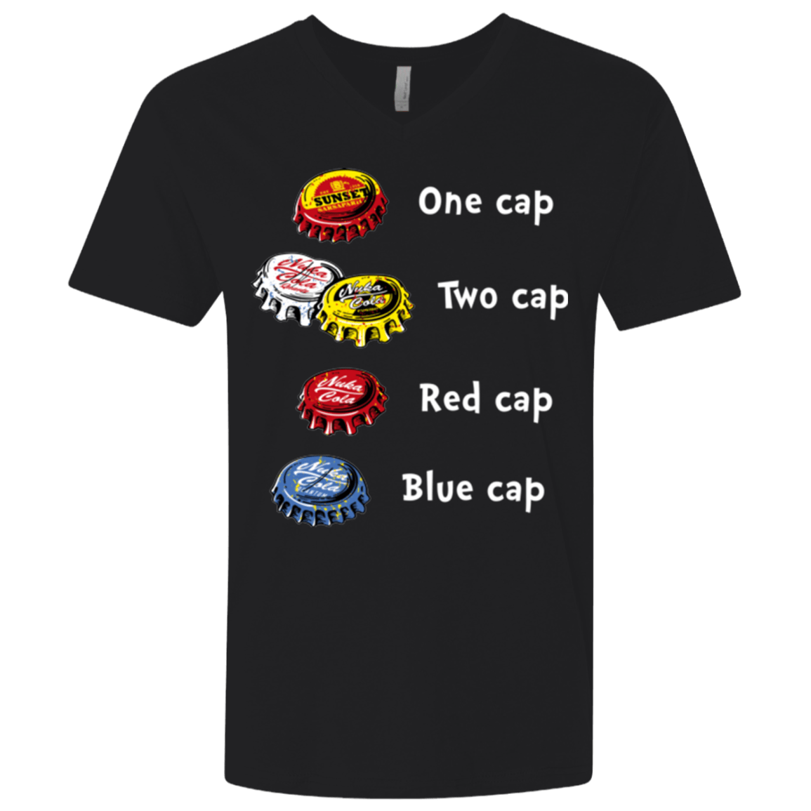 T-Shirts Black / X-Small Bottle Caps Fever Men's Premium V-Neck