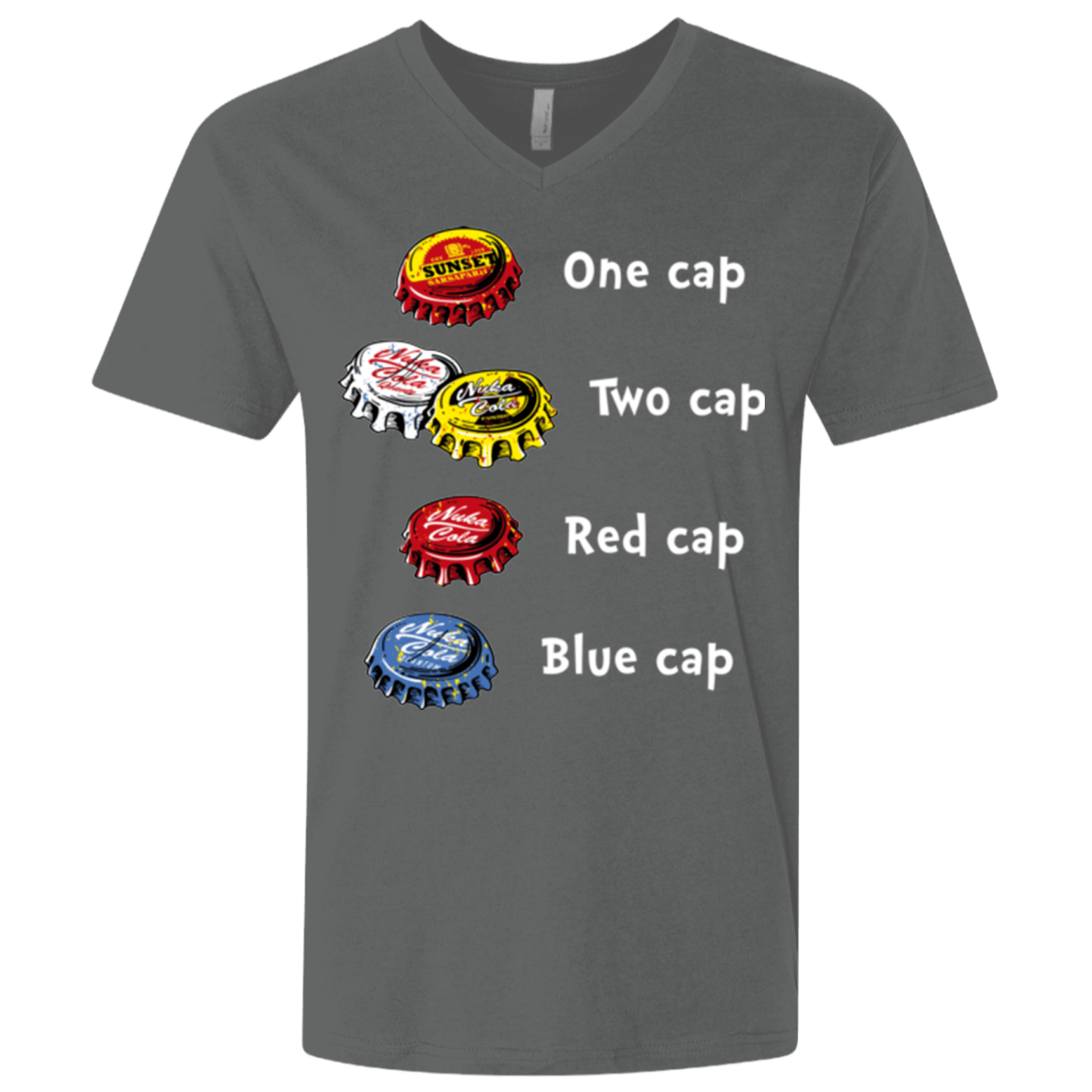 T-Shirts Heavy Metal / X-Small Bottle Caps Fever Men's Premium V-Neck