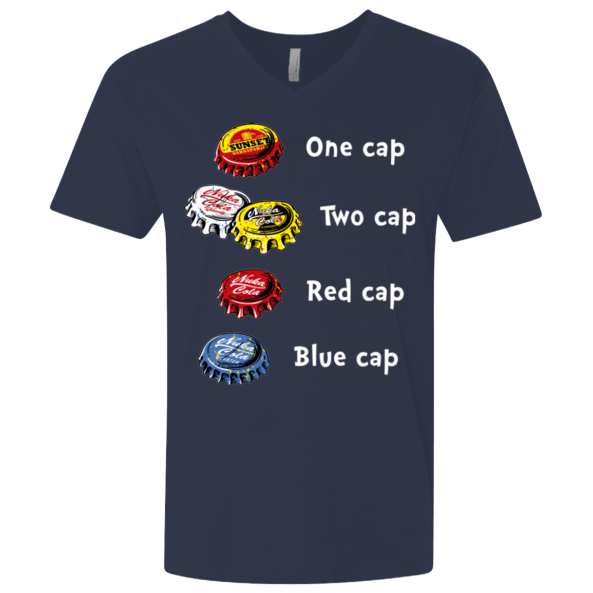 T-Shirts Midnight Navy / X-Small Bottle Caps Fever Men's Premium V-Neck