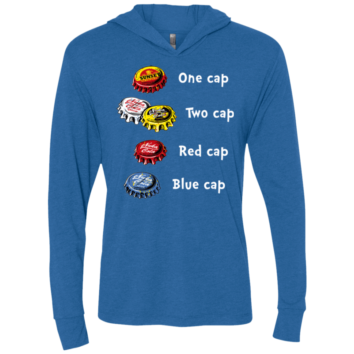 T-Shirts Vintage Royal / X-Small Bottle Caps Fever Triblend Long Sleeve Hoodie Tee