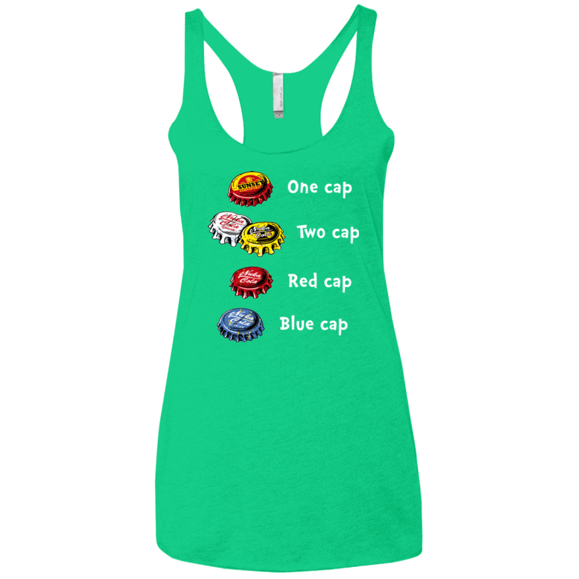 T-Shirts Envy / X-Small Bottle Caps Fever Women's Triblend Racerback Tank