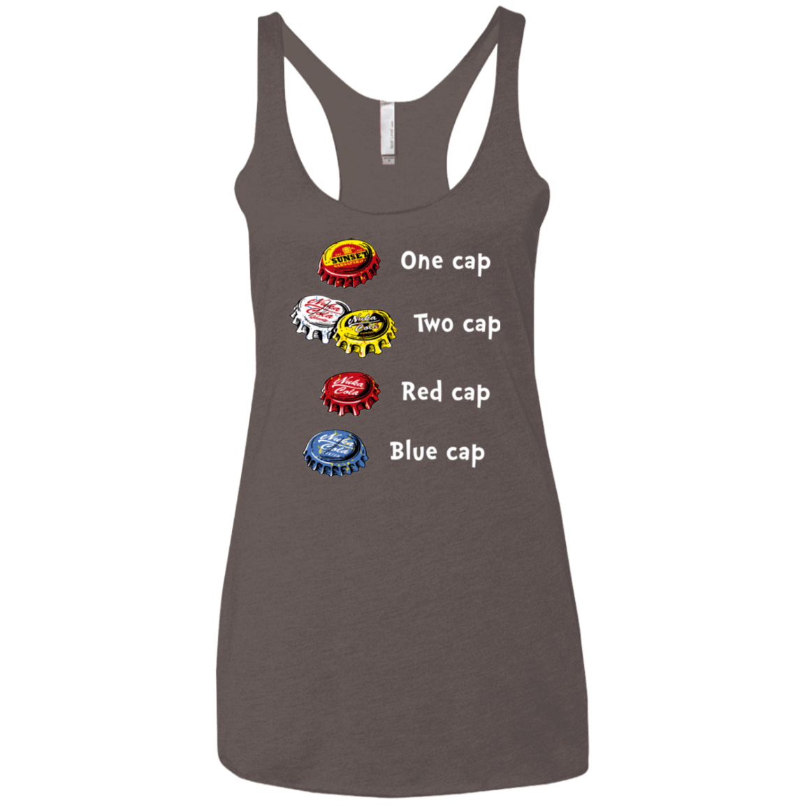T-Shirts Macchiato / X-Small Bottle Caps Fever Women's Triblend Racerback Tank