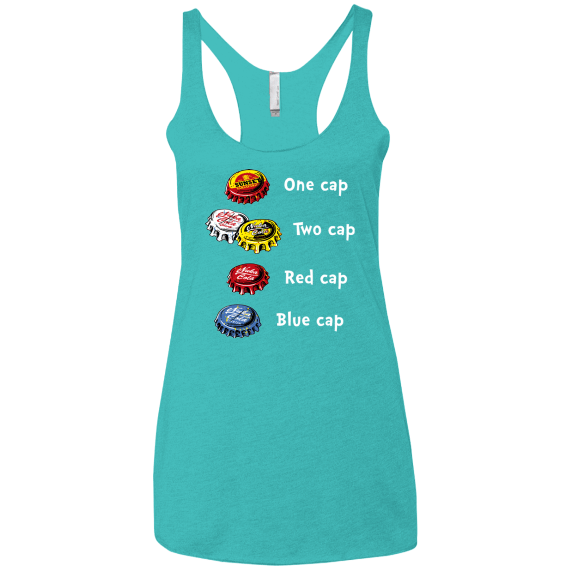 T-Shirts Tahiti Blue / X-Small Bottle Caps Fever Women's Triblend Racerback Tank