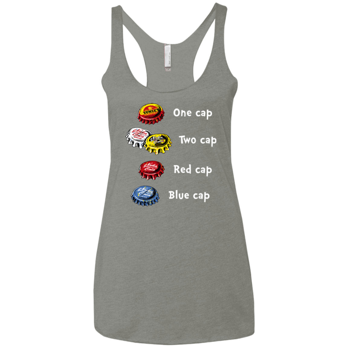 T-Shirts Venetian Grey / X-Small Bottle Caps Fever Women's Triblend Racerback Tank