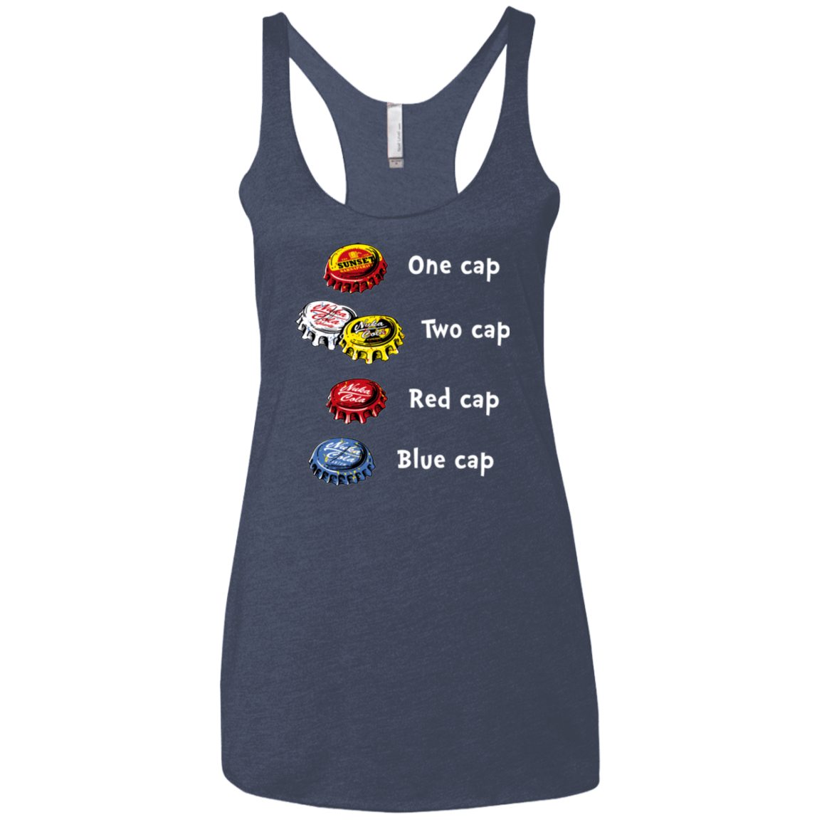 T-Shirts Vintage Navy / X-Small Bottle Caps Fever Women's Triblend Racerback Tank