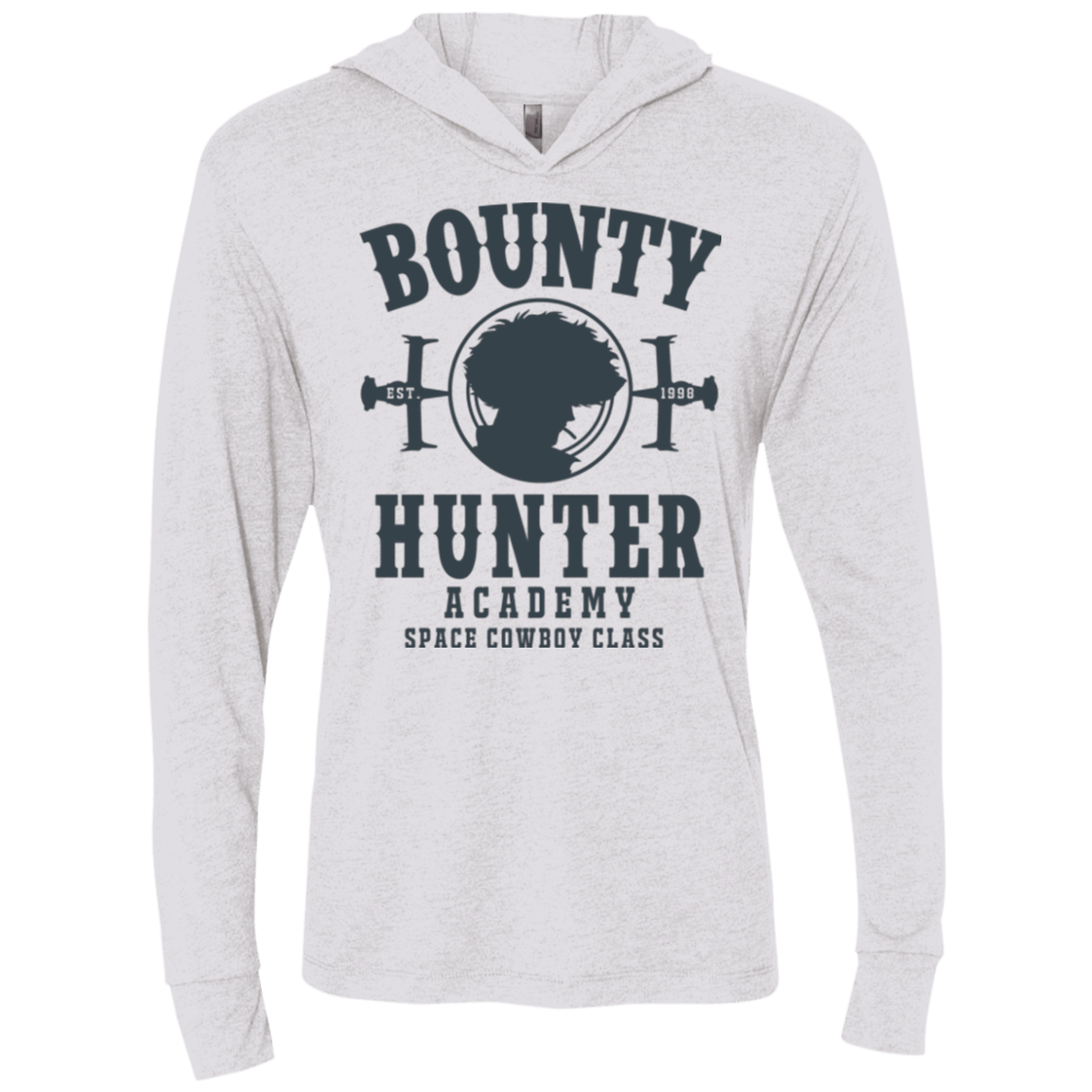 T-Shirts Heather White / X-Small Bounty Hunter Academy V3 Triblend Long Sleeve Hoodie Tee