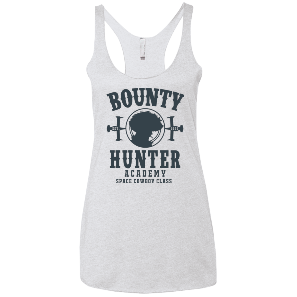 T-Shirts Heather White / X-Small Bounty Hunter Academy V3 Women's Triblend Racerback Tank