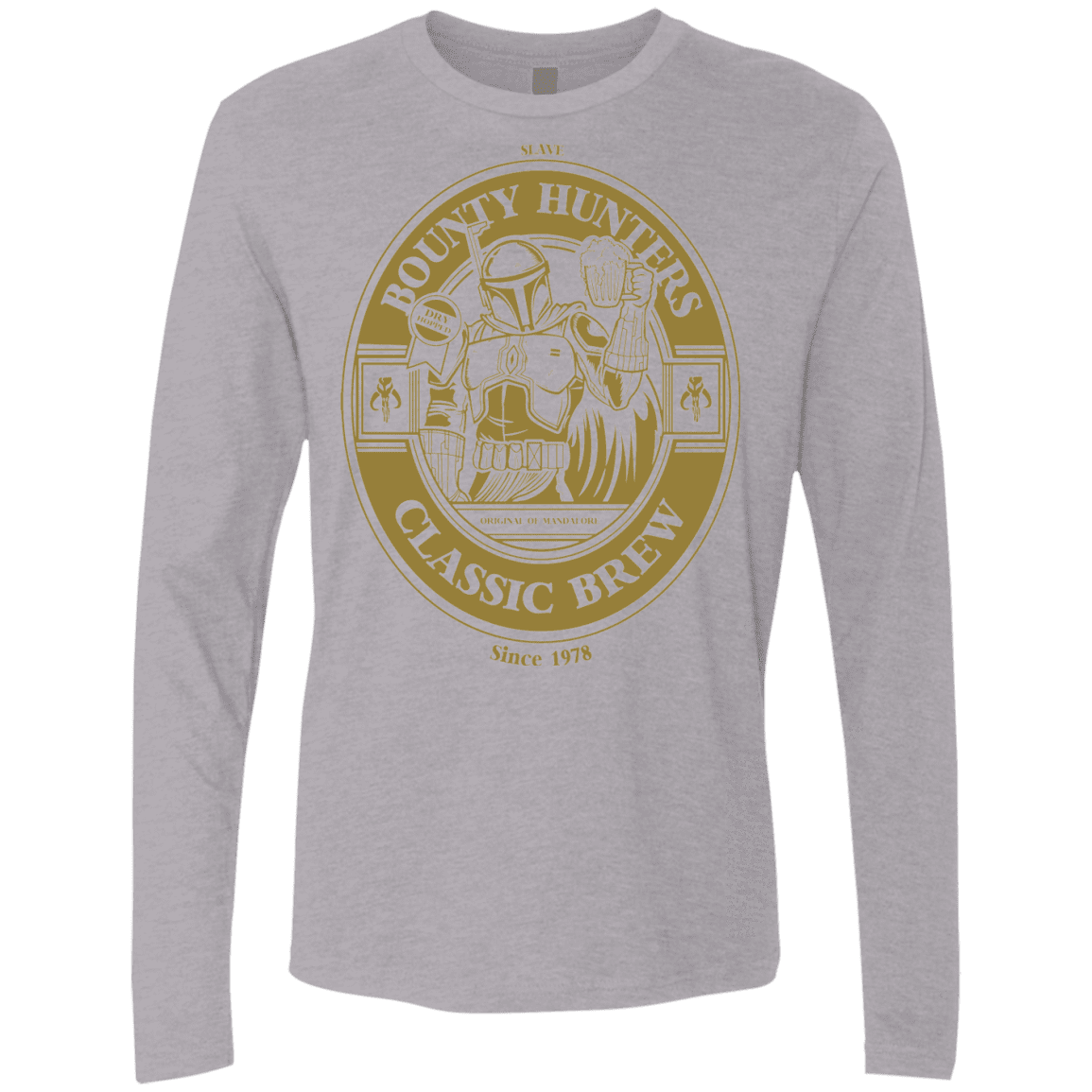 T-Shirts Heather Grey / S Bounty Hunters Classic Brew Men's Premium Long Sleeve