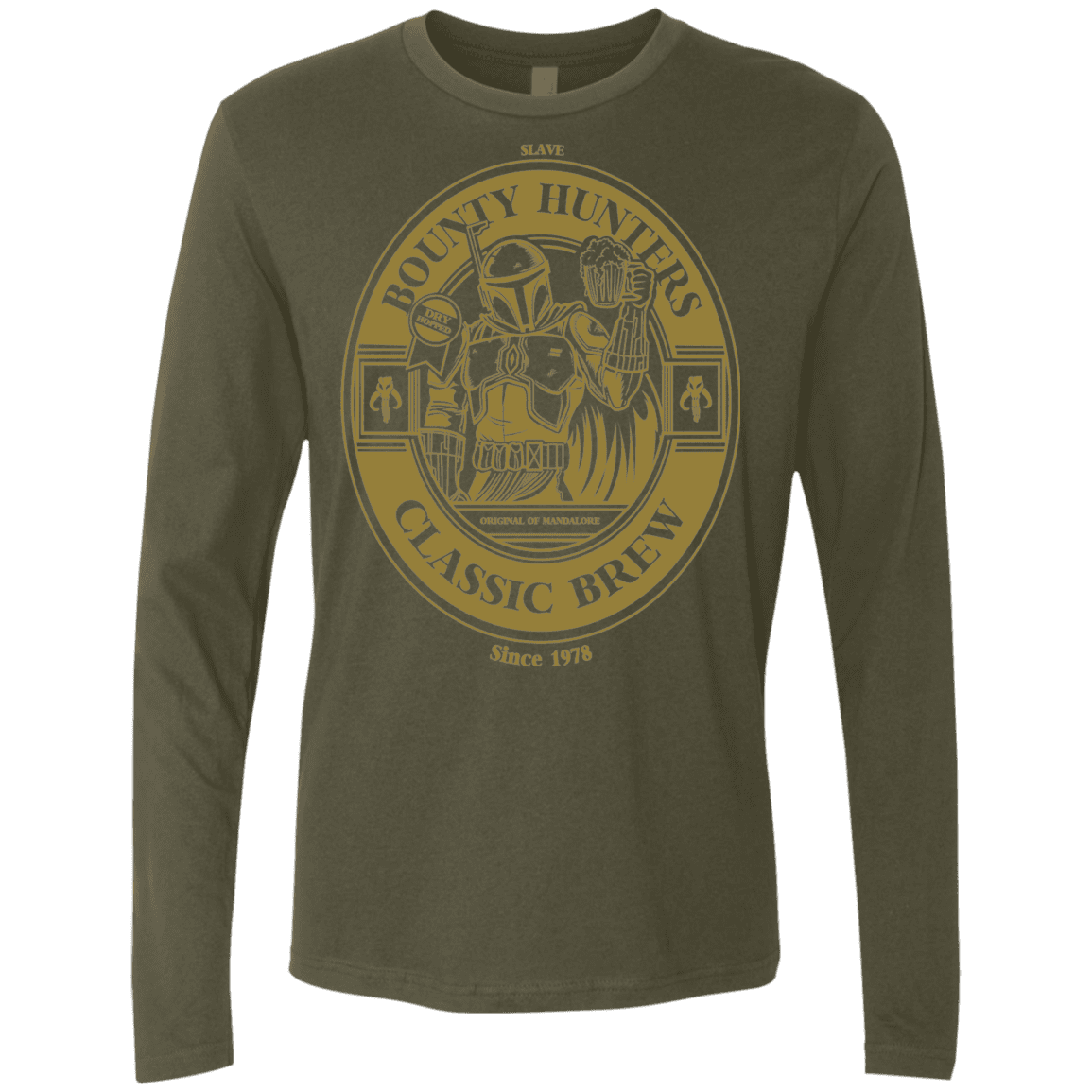 T-Shirts Military Green / S Bounty Hunters Classic Brew Men's Premium Long Sleeve