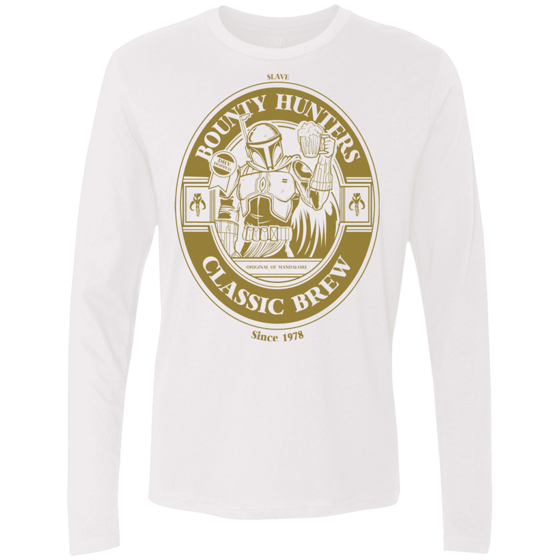 T-Shirts White / S Bounty Hunters Classic Brew Men's Premium Long Sleeve