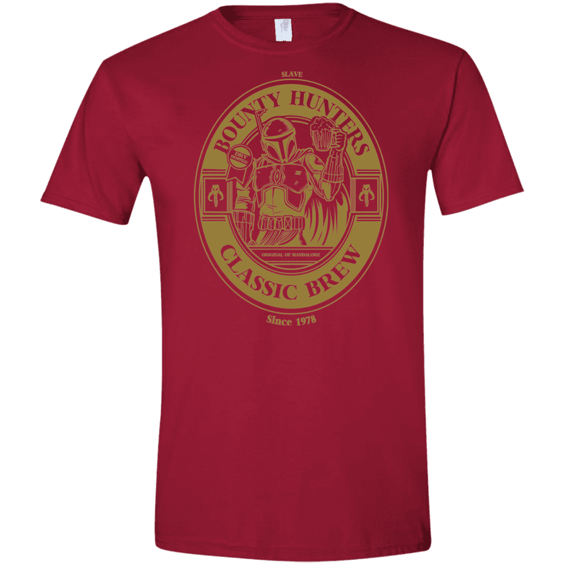 T-Shirts Cardinal Red / S Bounty Hunters Classic Brew Men's Semi-Fitted Softstyle