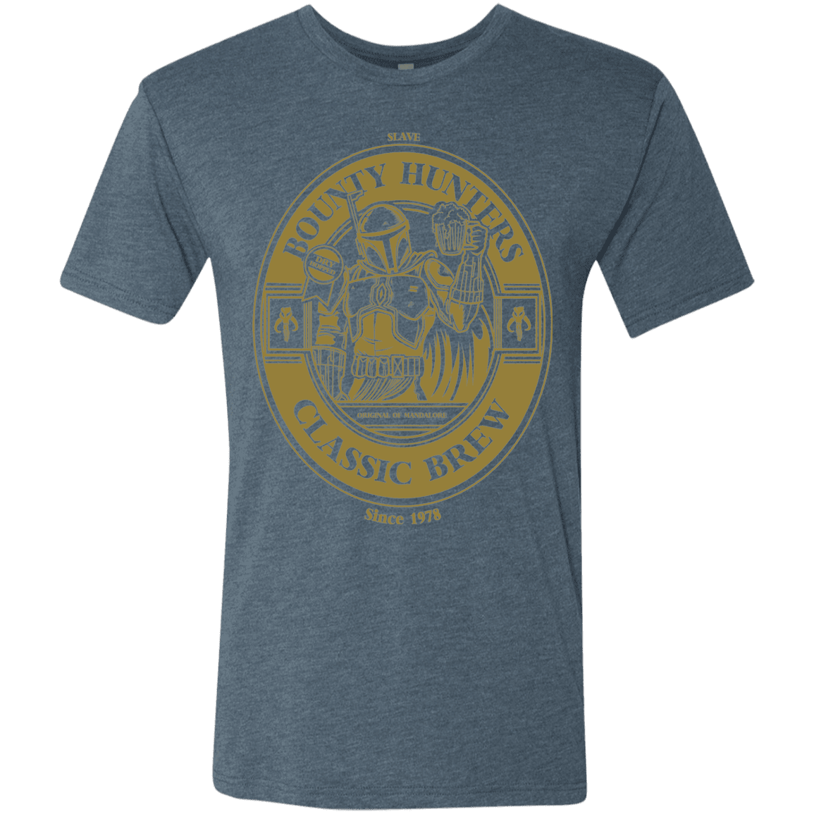 T-Shirts Indigo / S Bounty Hunters Classic Brew Men's Triblend T-Shirt