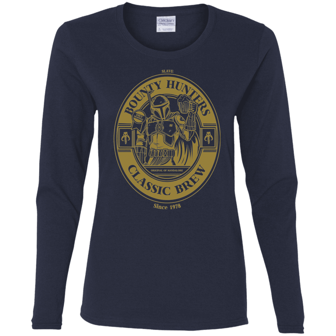 T-Shirts Navy / S Bounty Hunters Classic Brew Women's Long Sleeve T-Shirt