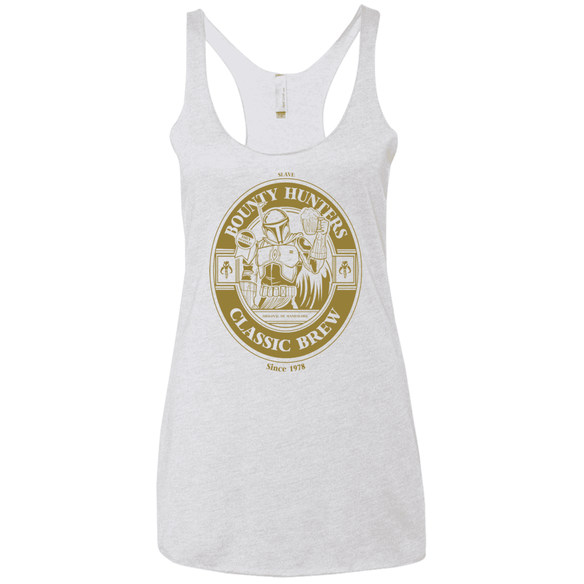 T-Shirts Heather White / X-Small Bounty Hunters Classic Brew Women's Triblend Racerback Tank
