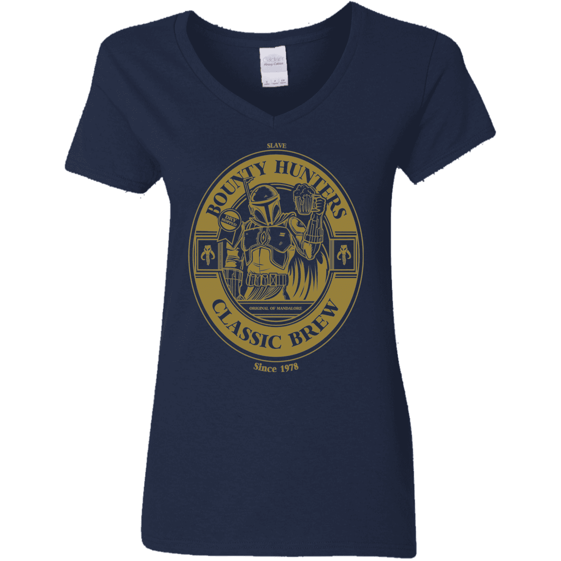T-Shirts Navy / S Bounty Hunters Classic Brew Women's V-Neck T-Shirt