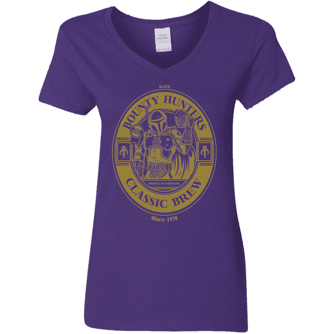 T-Shirts Purple / S Bounty Hunters Classic Brew Women's V-Neck T-Shirt