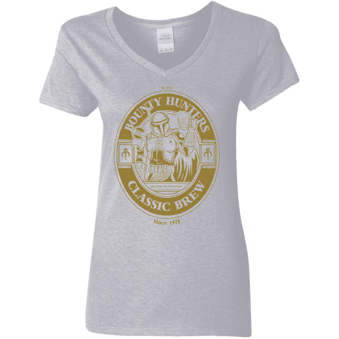 T-Shirts Sport Grey / S Bounty Hunters Classic Brew Women's V-Neck T-Shirt