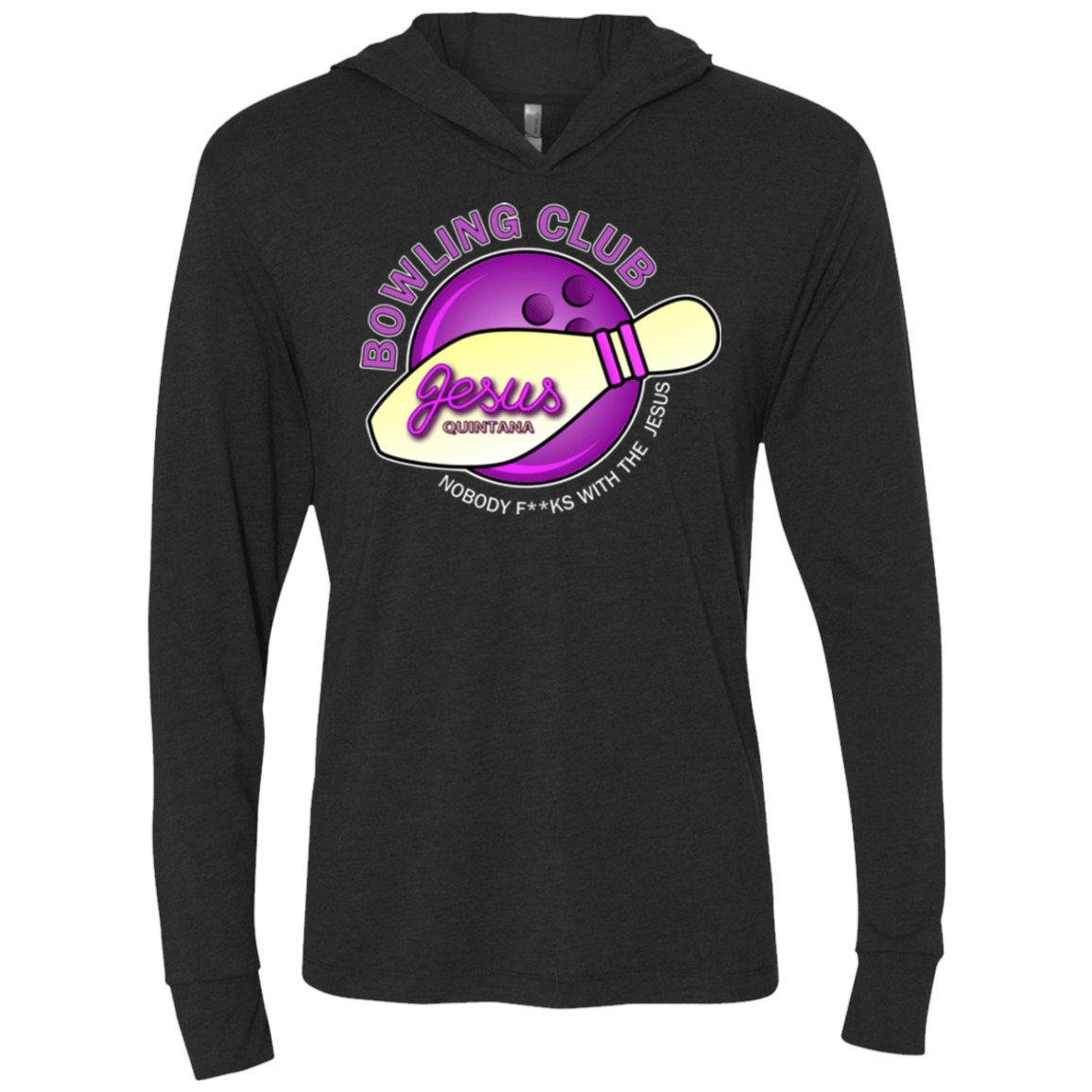 T-Shirts Vintage Black / X-Small Bowling club Triblend Long Sleeve Hoodie Tee