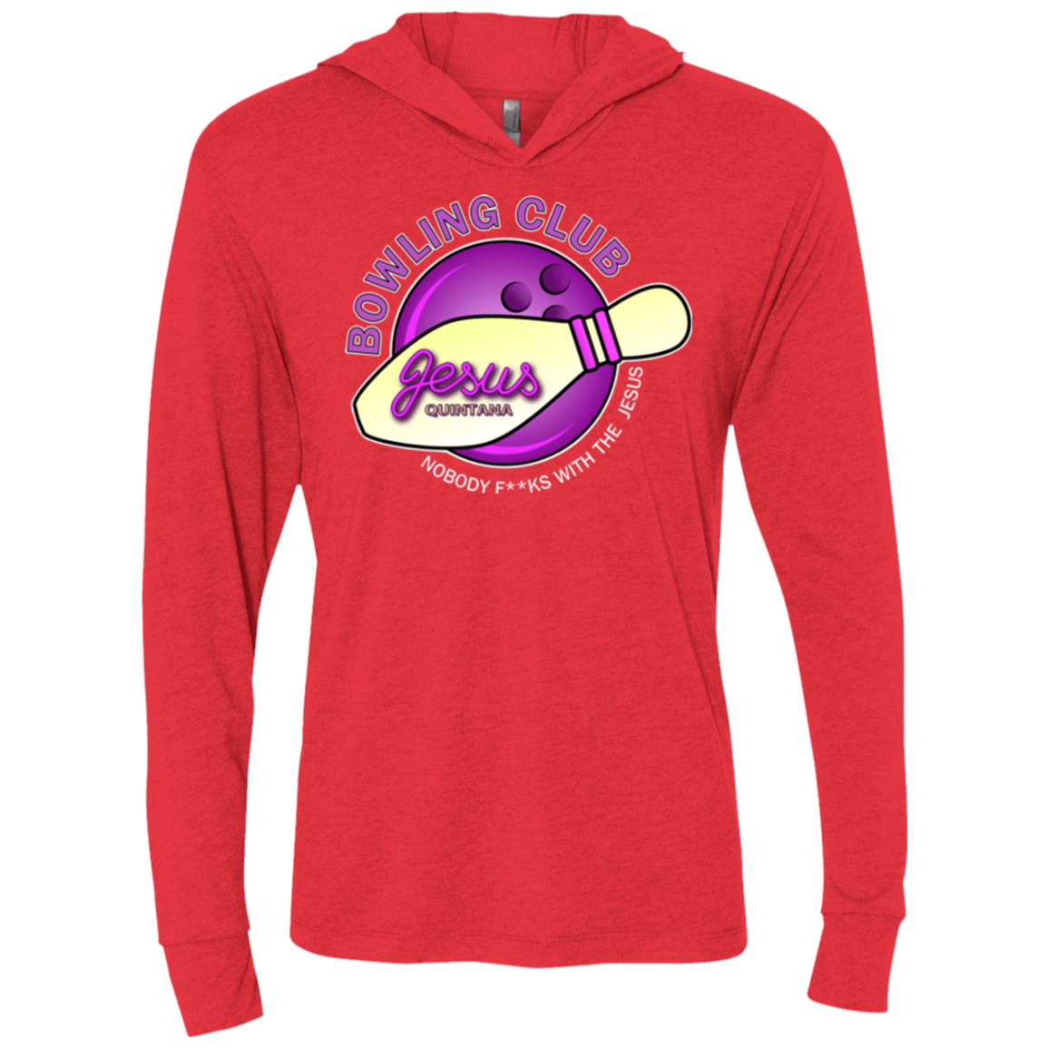 T-Shirts Vintage Red / X-Small Bowling club Triblend Long Sleeve Hoodie Tee