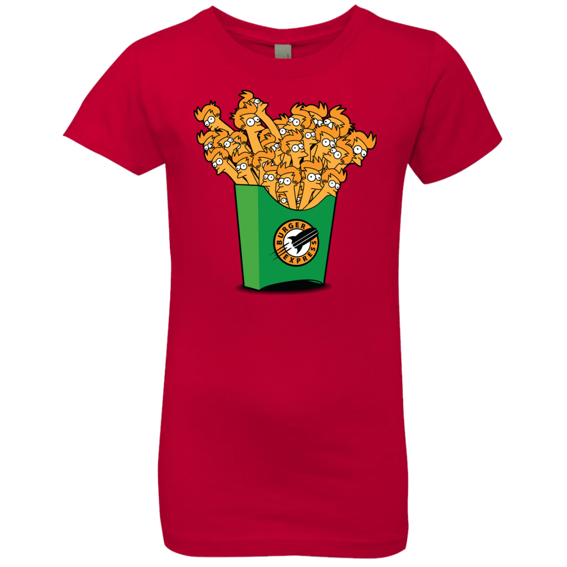 T-Shirts Red / YXS Box of Fries Girls Premium T-Shirt