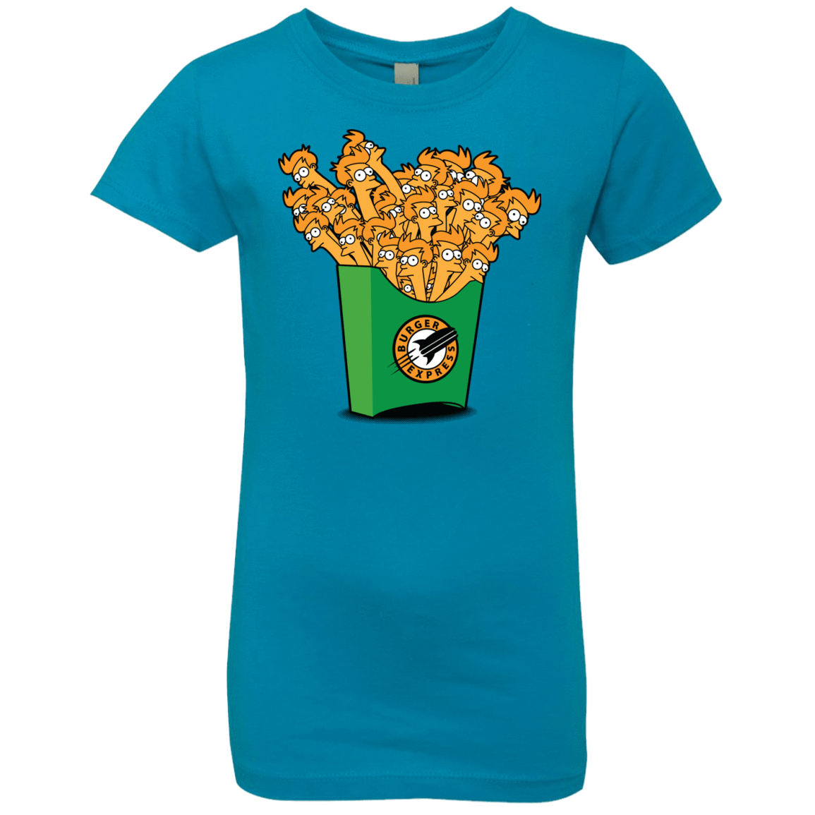 T-Shirts Turquoise / YXS Box of Fries Girls Premium T-Shirt