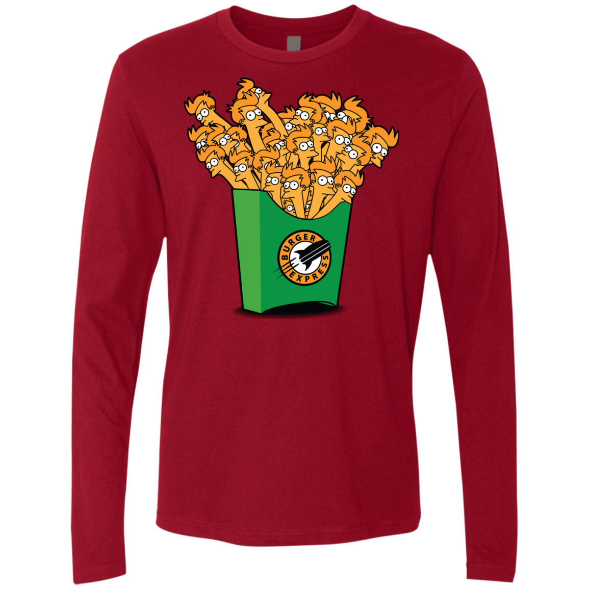 T-Shirts Cardinal / Small Box of Fries Men's Premium Long Sleeve