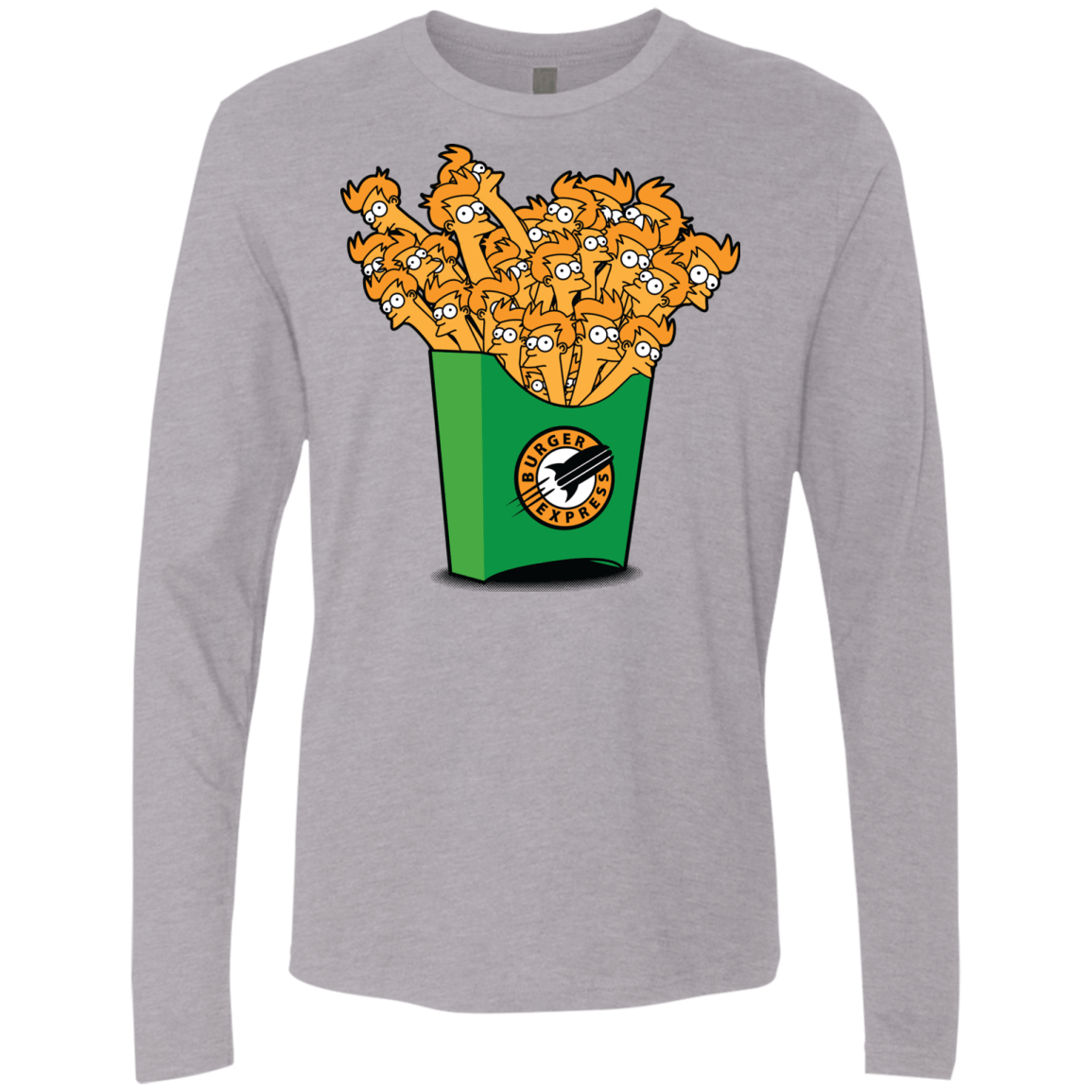T-Shirts Heather Grey / Small Box of Fries Men's Premium Long Sleeve