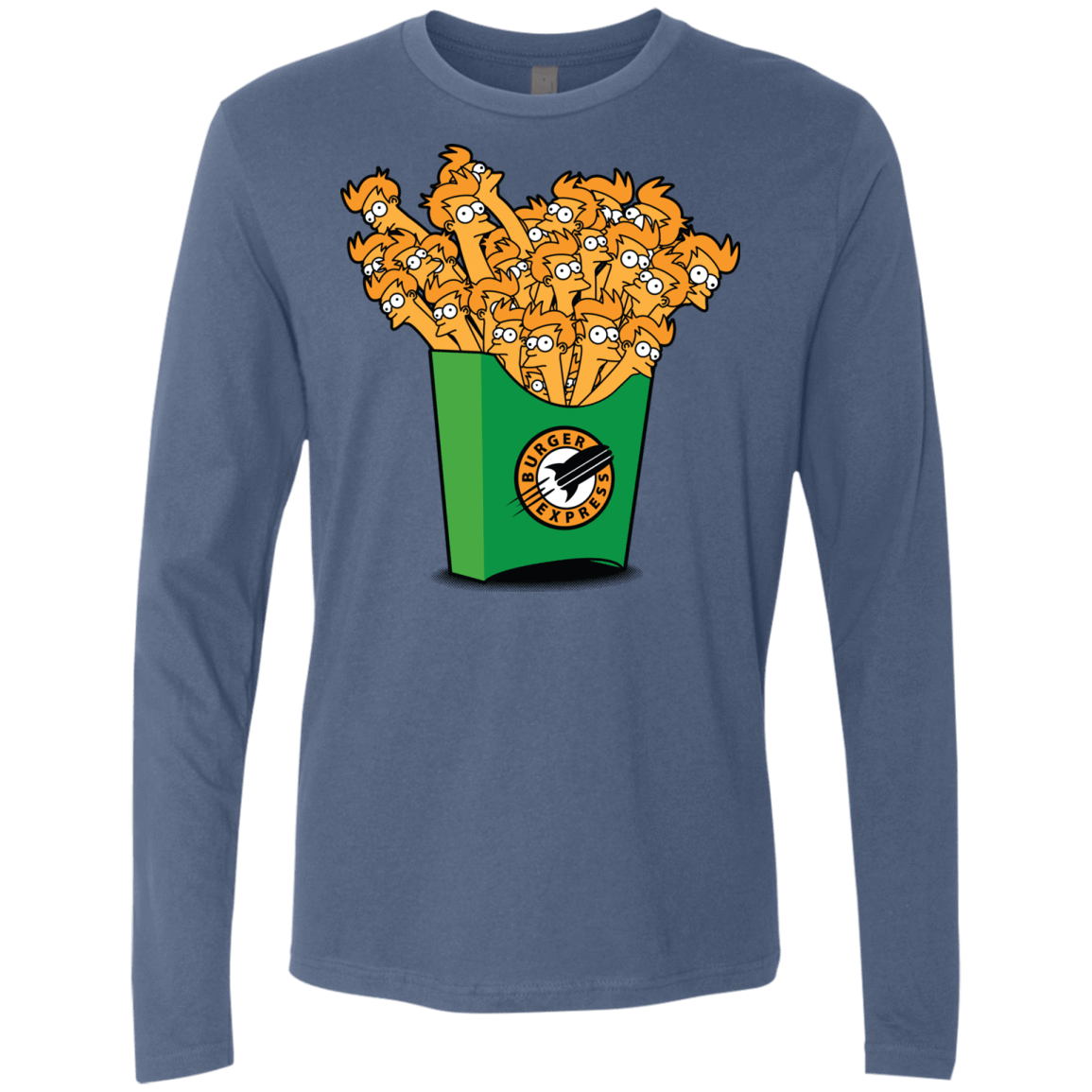 T-Shirts Indigo / Small Box of Fries Men's Premium Long Sleeve