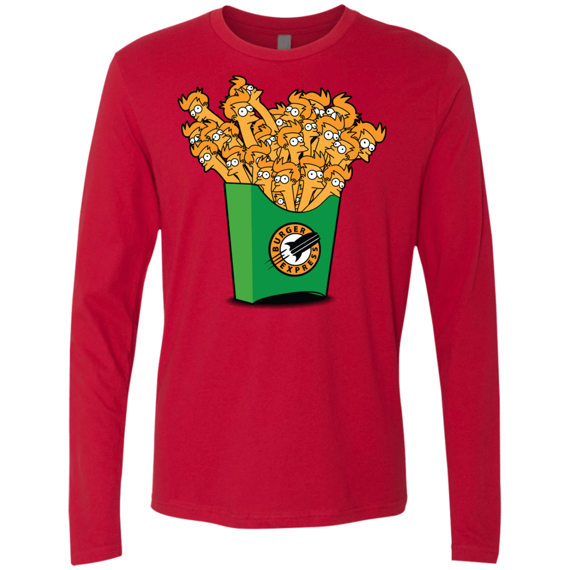 T-Shirts Red / Small Box of Fries Men's Premium Long Sleeve
