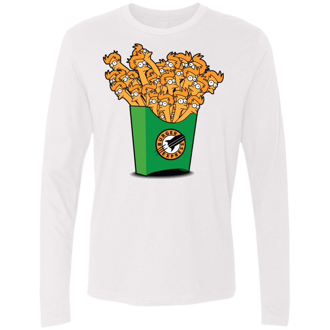 T-Shirts White / Small Box of Fries Men's Premium Long Sleeve