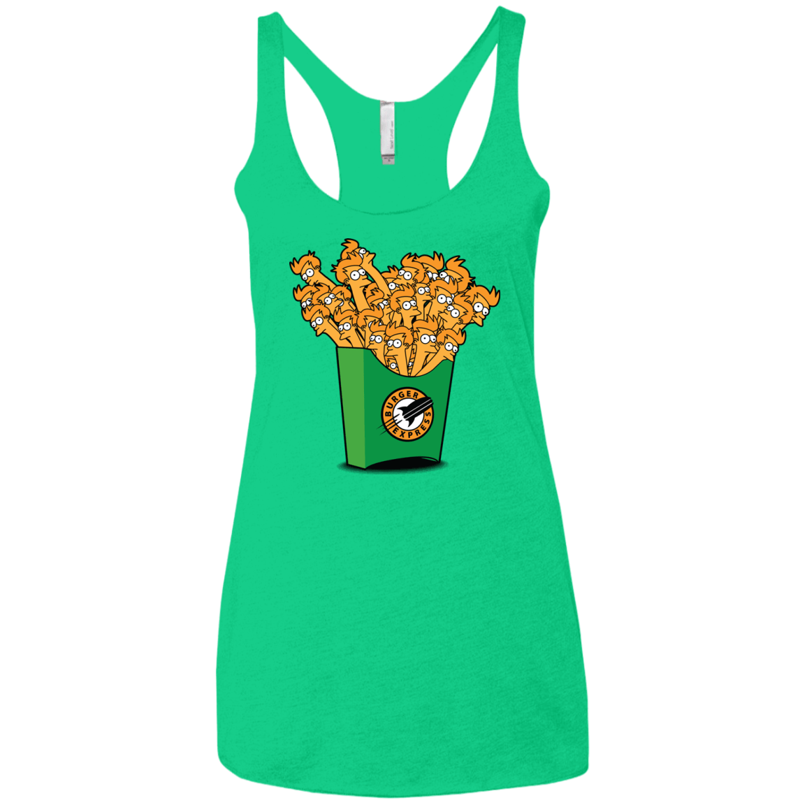 T-Shirts Envy / X-Small Box of Fries Women's Triblend Racerback Tank