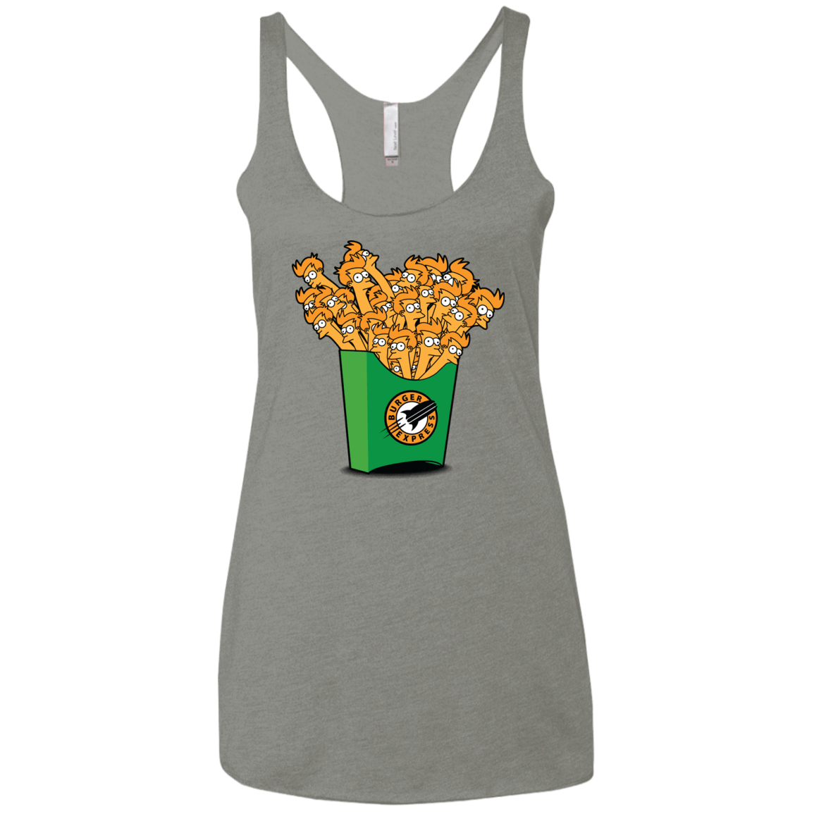 T-Shirts Venetian Grey / X-Small Box of Fries Women's Triblend Racerback Tank