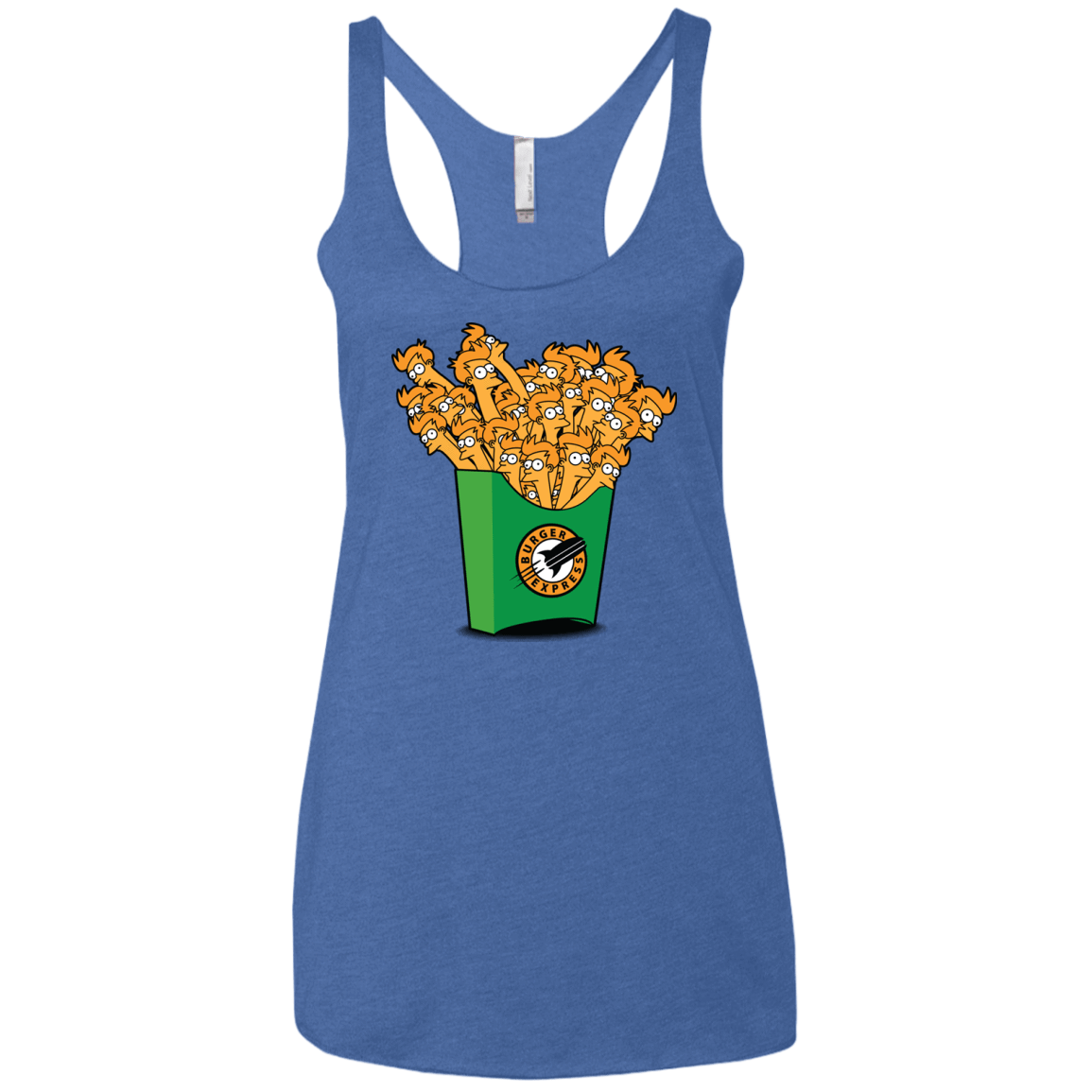 T-Shirts Vintage Royal / X-Small Box of Fries Women's Triblend Racerback Tank